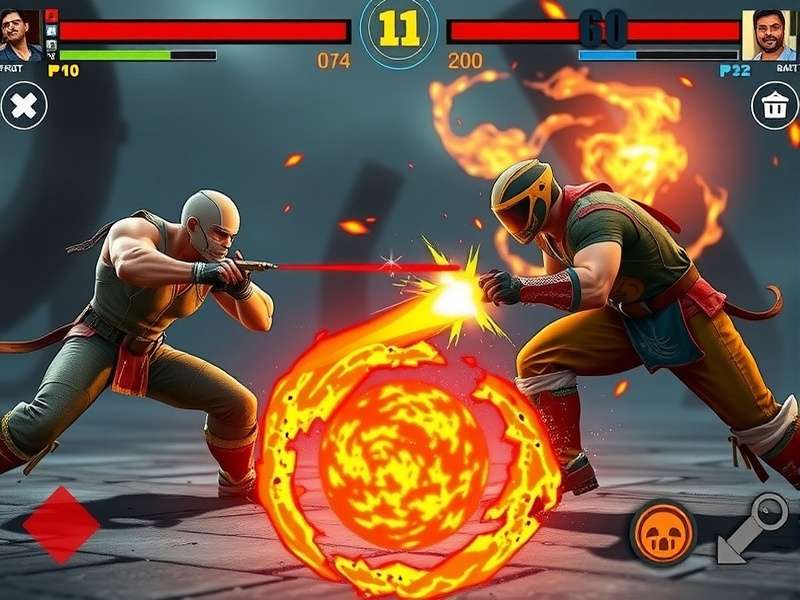 Pune Fierce Fighter game screenshot showing intense combat